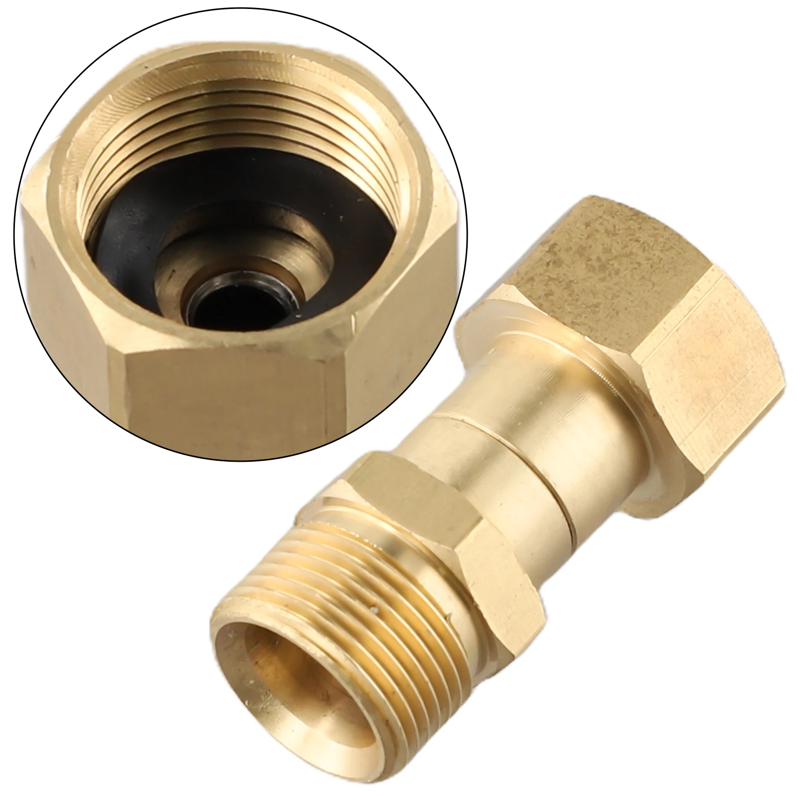 Swivel Joint with M22 14mm Brass Construction for Pressure Washer Hose Fittings Used in Residential and Commercial Settings