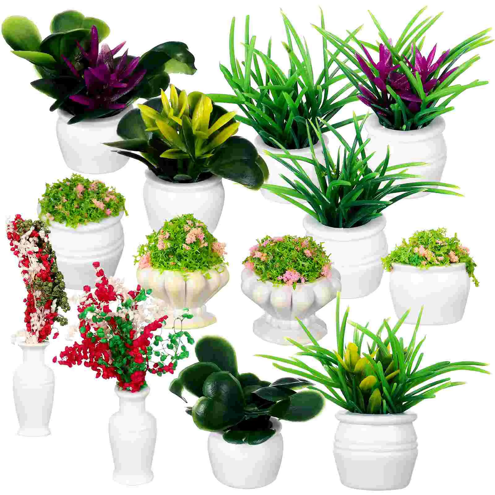 

Miniature Garden Accessories Flowerpot Model Pots Manual Plastic