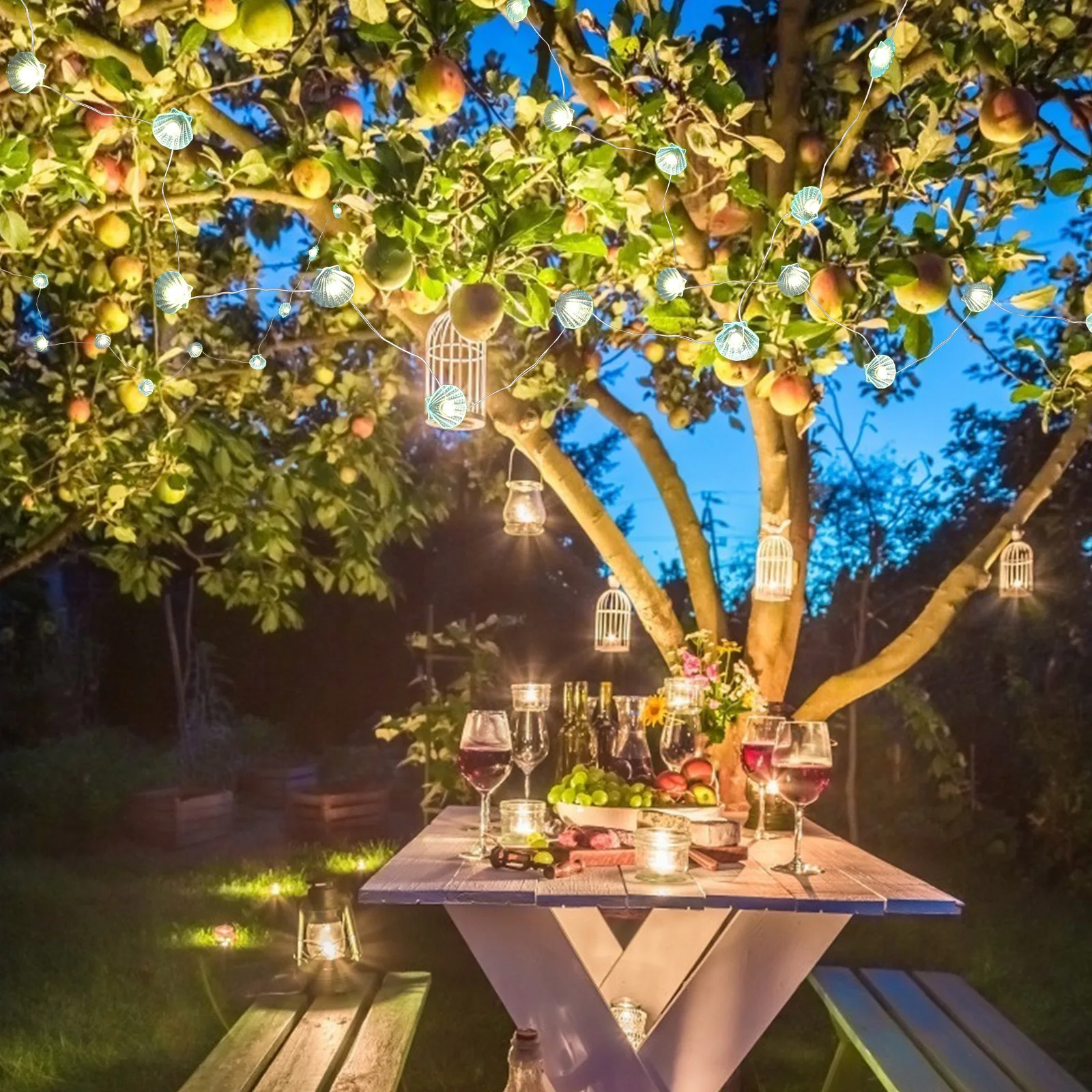 

1Pcs Ocean Style Shell Copper Wire String Light Decorative Holiday Party String Light Plastic Exquisite Ornament