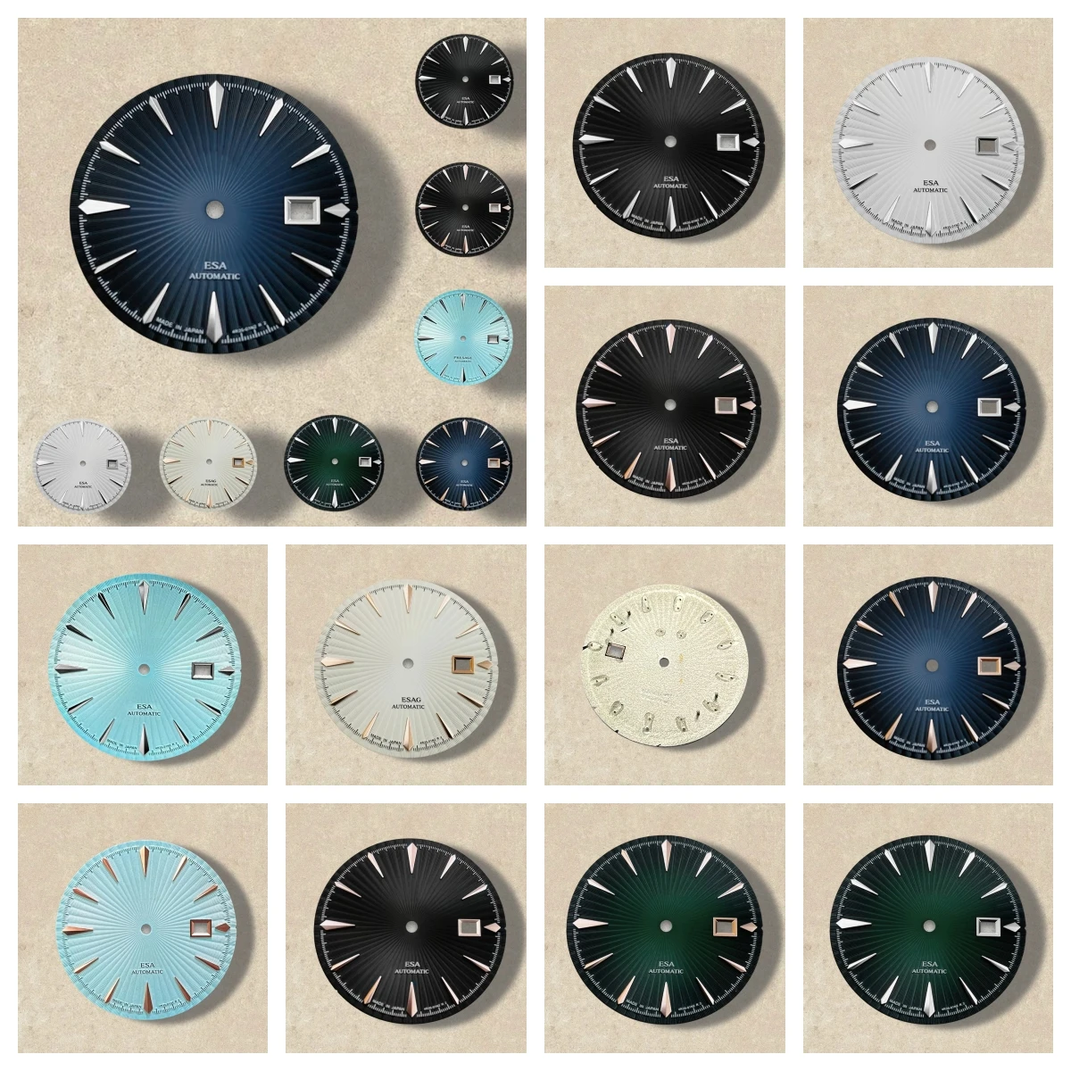 

35mm S Logo Cocktail Dial Fit NH35/NH36 Movement High-Quality Vertical Grain Dial Watch Modification Accessories