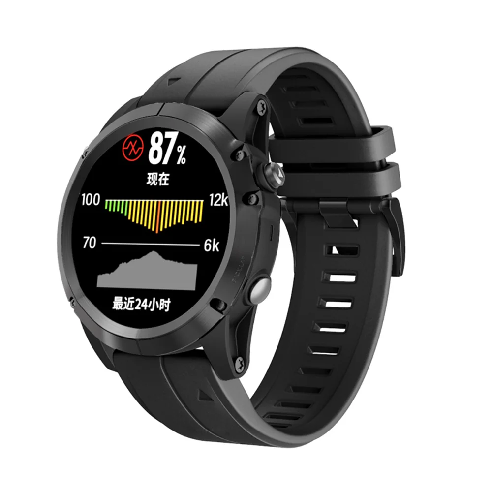 สายซิลิโคน22มม. 26มม. สำหรับ Garmin Fenix 7X 7 Pro โซลาร์/6X 6ไพลิน5 5X บวก3 3HR /epix QuickFit QuickFit วง1:1ทางการ