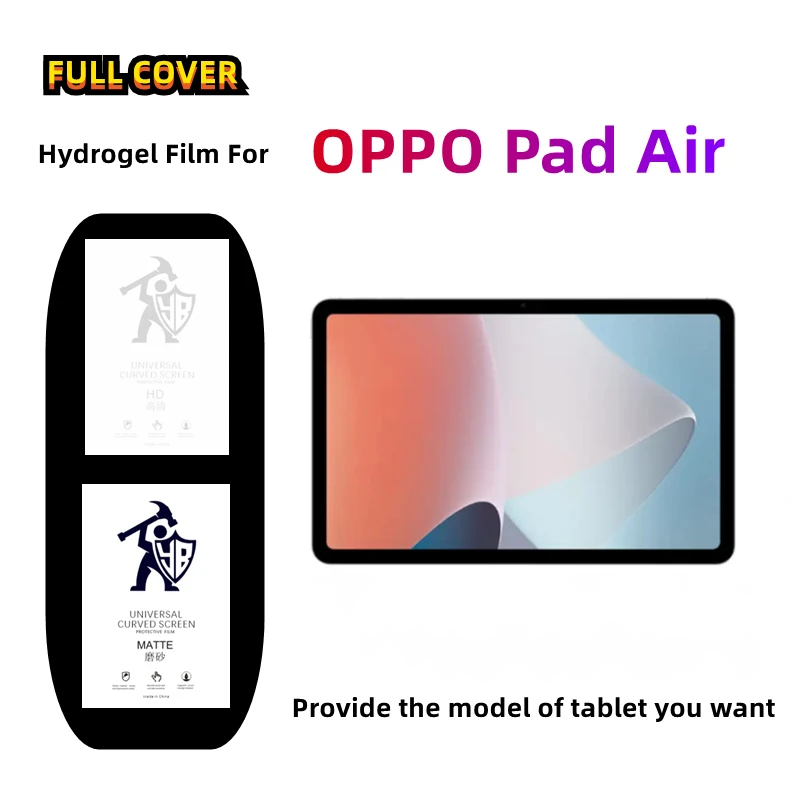 

2pcs Matte Tablets Hydrogel Film For OPPO Pad Air HD Screen Protector For OPPO Pad Air 10.36 inches Frosted/Clear Full Cover