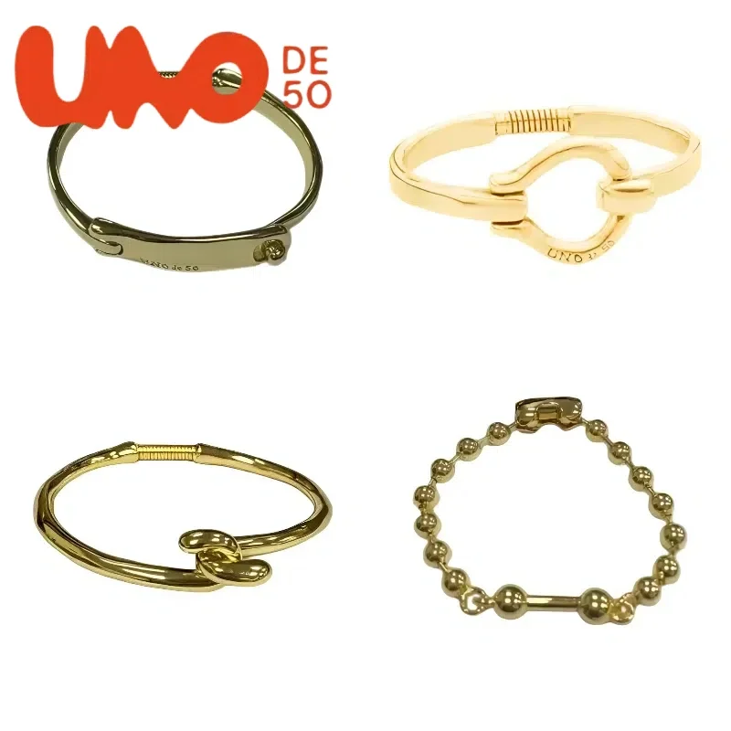 

Trendy UNOde50 Bracelet: Silver & 24K Gold, Elevate Your Look, Discounted!