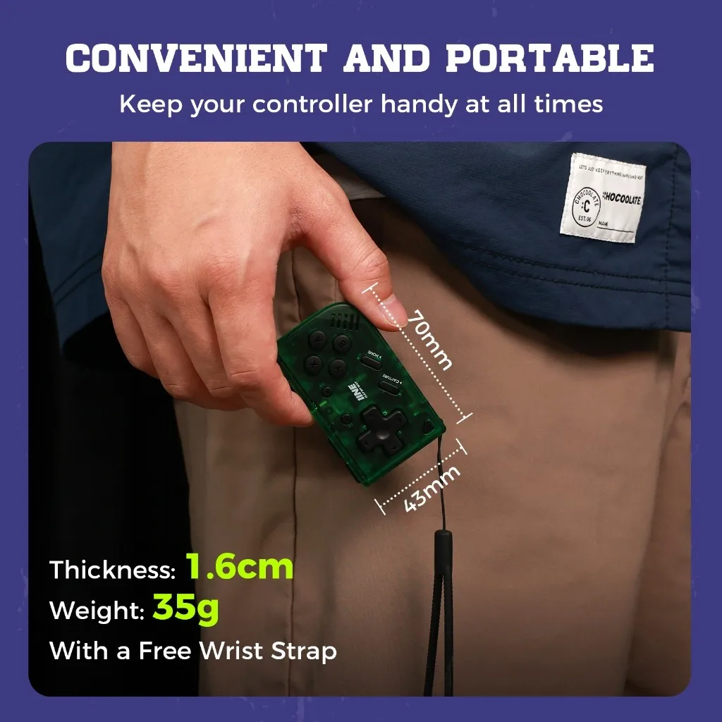 Контроллер IINE Mini Retro Ananke/функция Turbo, сменный джойстик, D-pad и контроллер с несколькими платформами