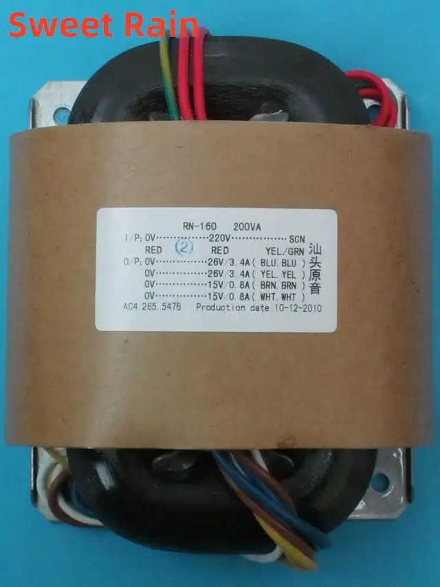 R-type power transformer 200W double 28V+double 15V R cattle audio transformer copper wire 220V  R-Core 28Vx2 + 15Vx2