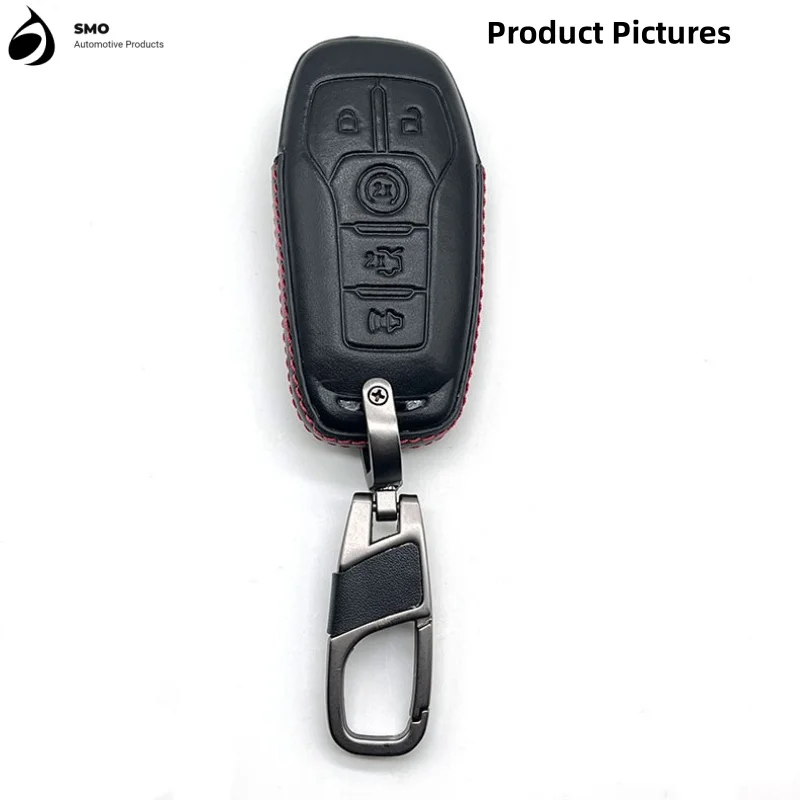 For Ford Taurus Key Bag 17-18 Explorer Mustang Car Leather Key Case Cowhide Key Bag New