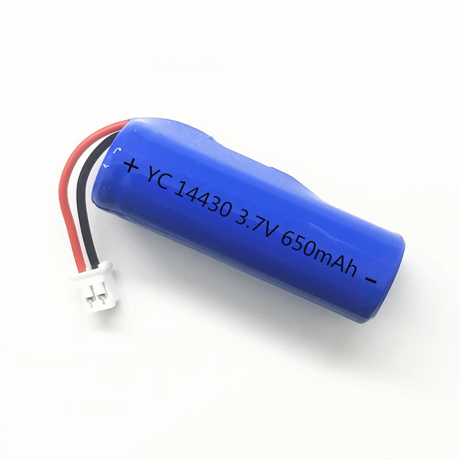 2 peças 14430 3.7v 650mah bateria de lítio recarregável com fios de conector cabo de carregamento usb para dispositivos pequenos luz led vape caneta