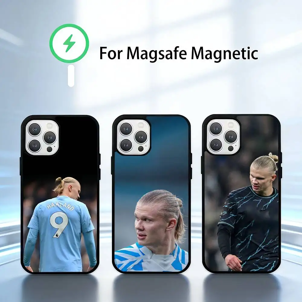 

E-ErlingH- Haaland Phone Case For iPhone17,16,15,14,13 Plus,Pro Max Magnetic For Magsafe Wireless Charging