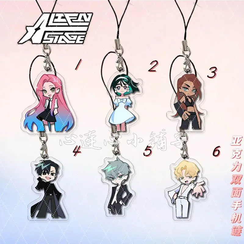 Alien Stage Anime Mobile Phone Lanyard Mizi Ivan Keychain Bags Keyring Pendant Collection Ornament Kids Friends Kawaii Gift Toys