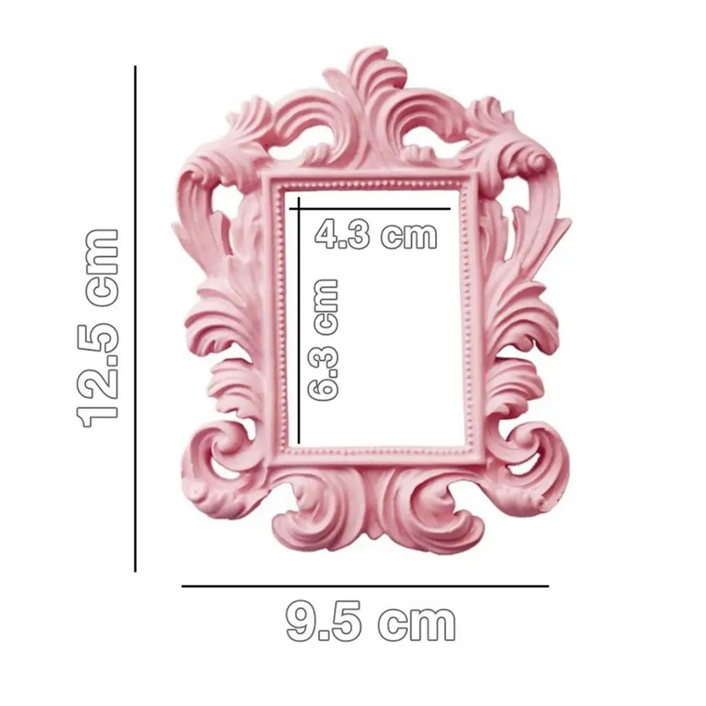 Pink Vintage Baroque Rectangle Wall Frame Home Decor Wedding Photo Prop Vintage Baroque Style Rectangle Frame