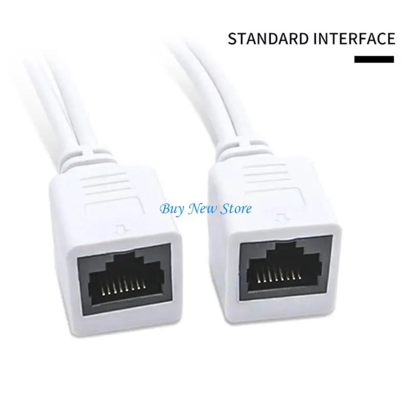 20CE 2 unids/set Cable adaptador POE RJ45 inyector y divisor potencia pasiva sobre Ethernet soporte 12V sintetizador separador