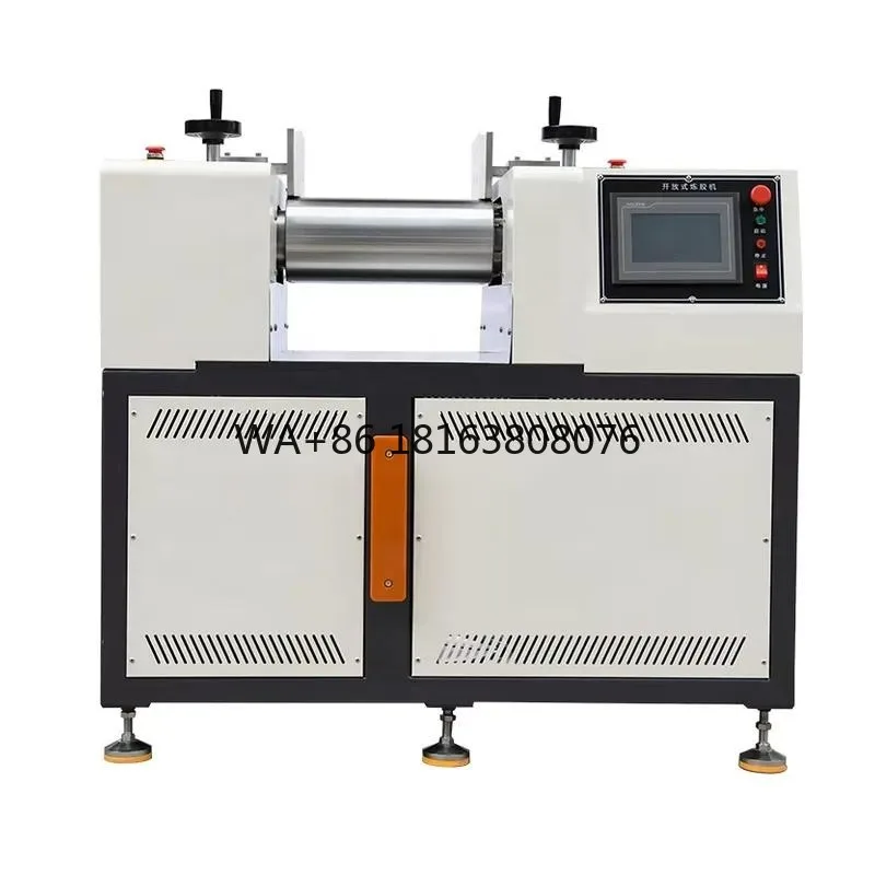 High Accuracy Bearing Supported Open Two Roll Mill Pump Equipped Rubber Mixer Mixing Equipment