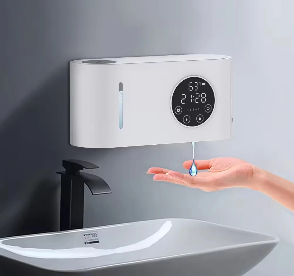 

Automatic Soap Dispenser Wall-mounted Touchless Sensor Soap Dispenser with LED Screen 500ML Hand Wash Liquid Foam Soap Dispenser