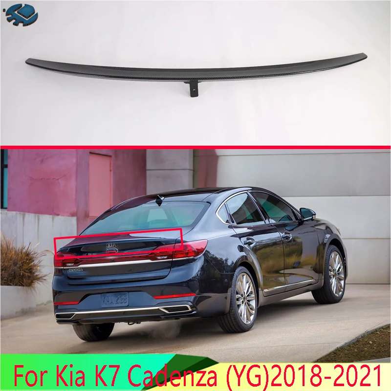 

For Kia K7 Cadenza (YG)2018-2021 Carbon Fiber Style Side Rear Window Spoiler Cover Trim Molding Garnish Bezel Styling