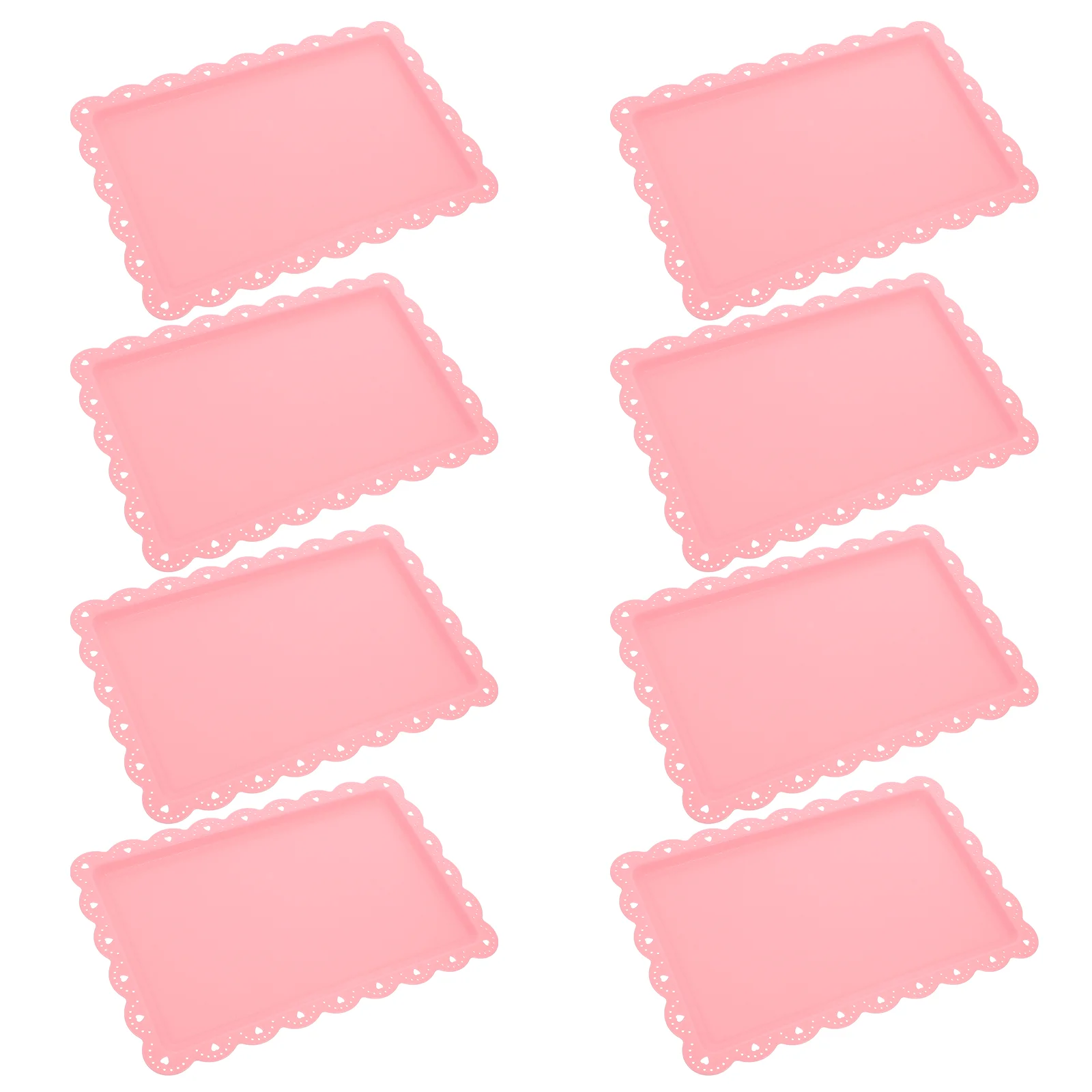 

8 Pcs Decorative Tray Large Serving Food Dishes Platter Party Pp Trays Stylish Versatile Stable Rectangular Easy Maintain