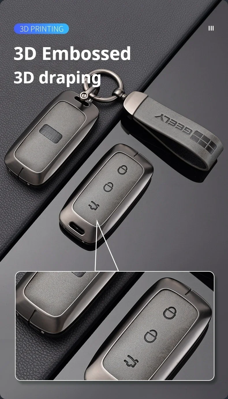 For GEELY EX5 EM-i 2025 2026 Car Key Case Compatible With Geely EX5\ STARRAY EM-i Modified Key Fob Case Protector Auto Key Cover