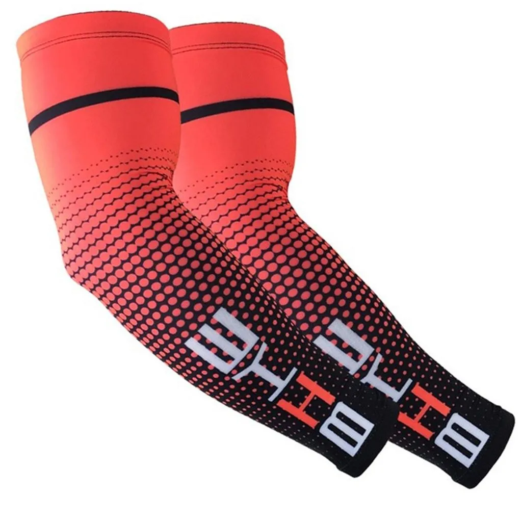 Gradient Compression Arm Sleeve Sports Gear Basketball Running Cycling Tennis Arm Guard Fitness Training Protective Sleeve T1