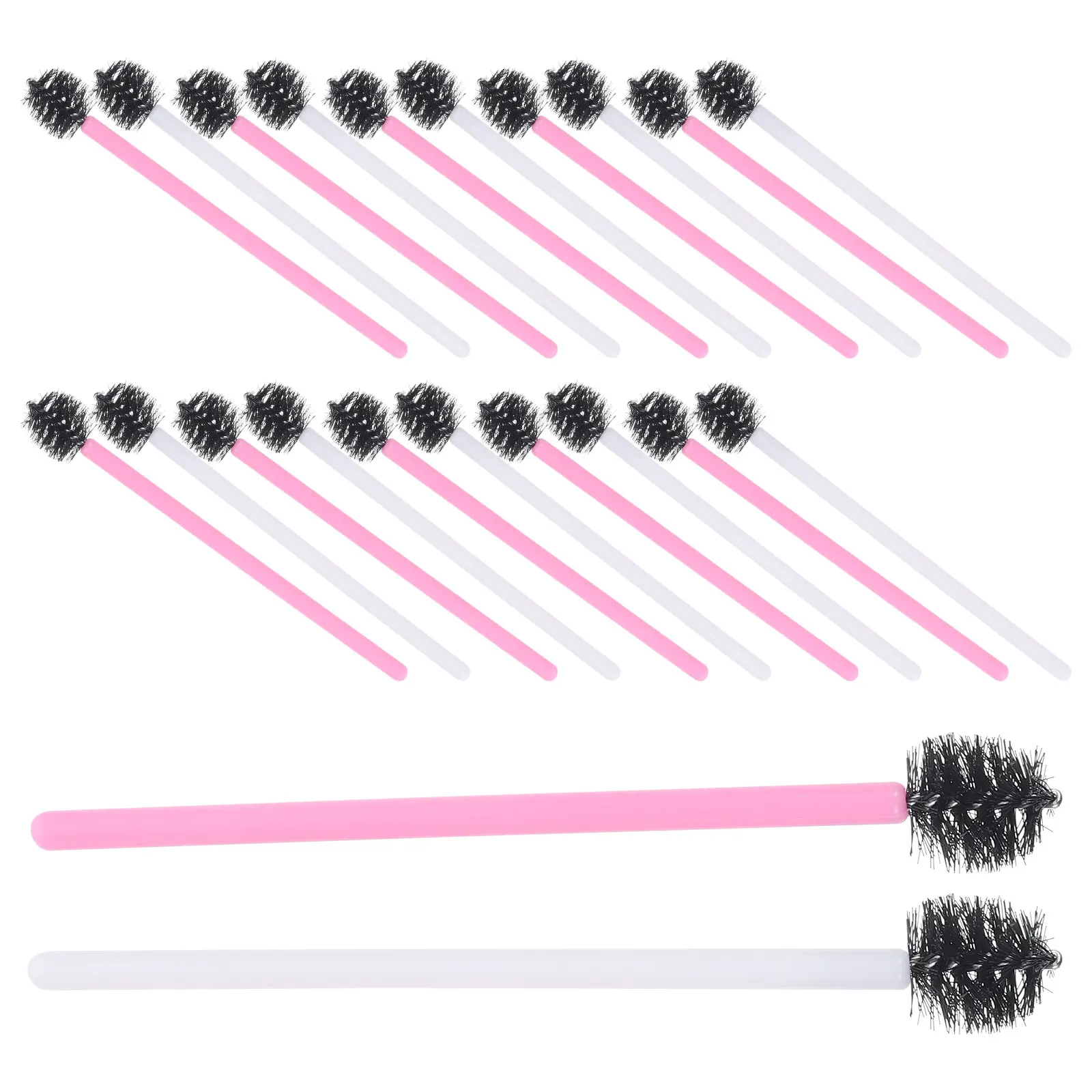 

100pcs Eyelash Brush Brow Lamination Brush Disposable Plastic Applicator Mascara Wand Eyebrow Spoolie Black White Pink Safe