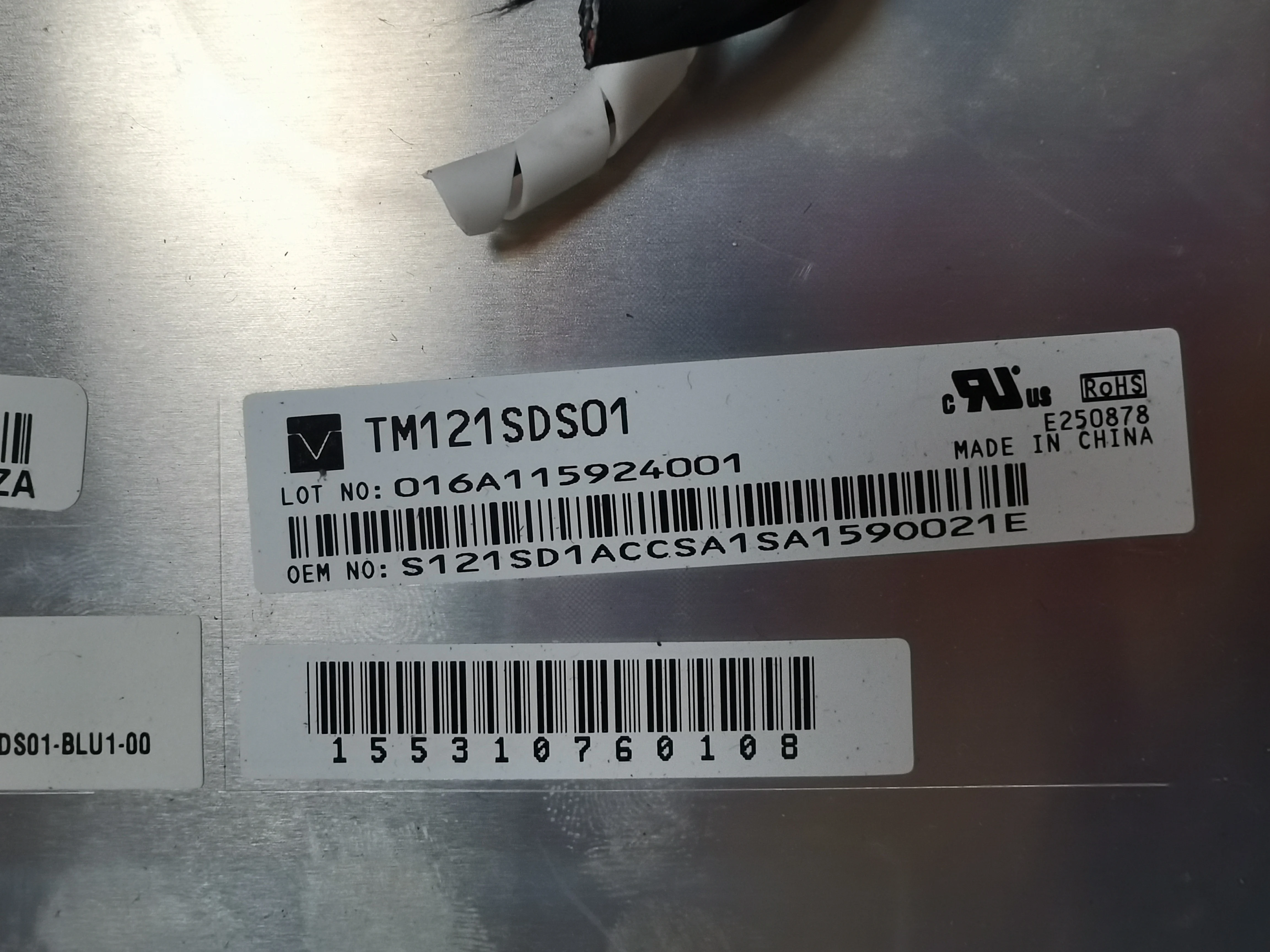 Oryginalny ekran przemysłowy G121SN01 V4 12.1 calowy, testowany w magazynie G121SN01 V.4 BA121S01-200 TM121SDS01 G121STN01.0 NLB121SV01L-01