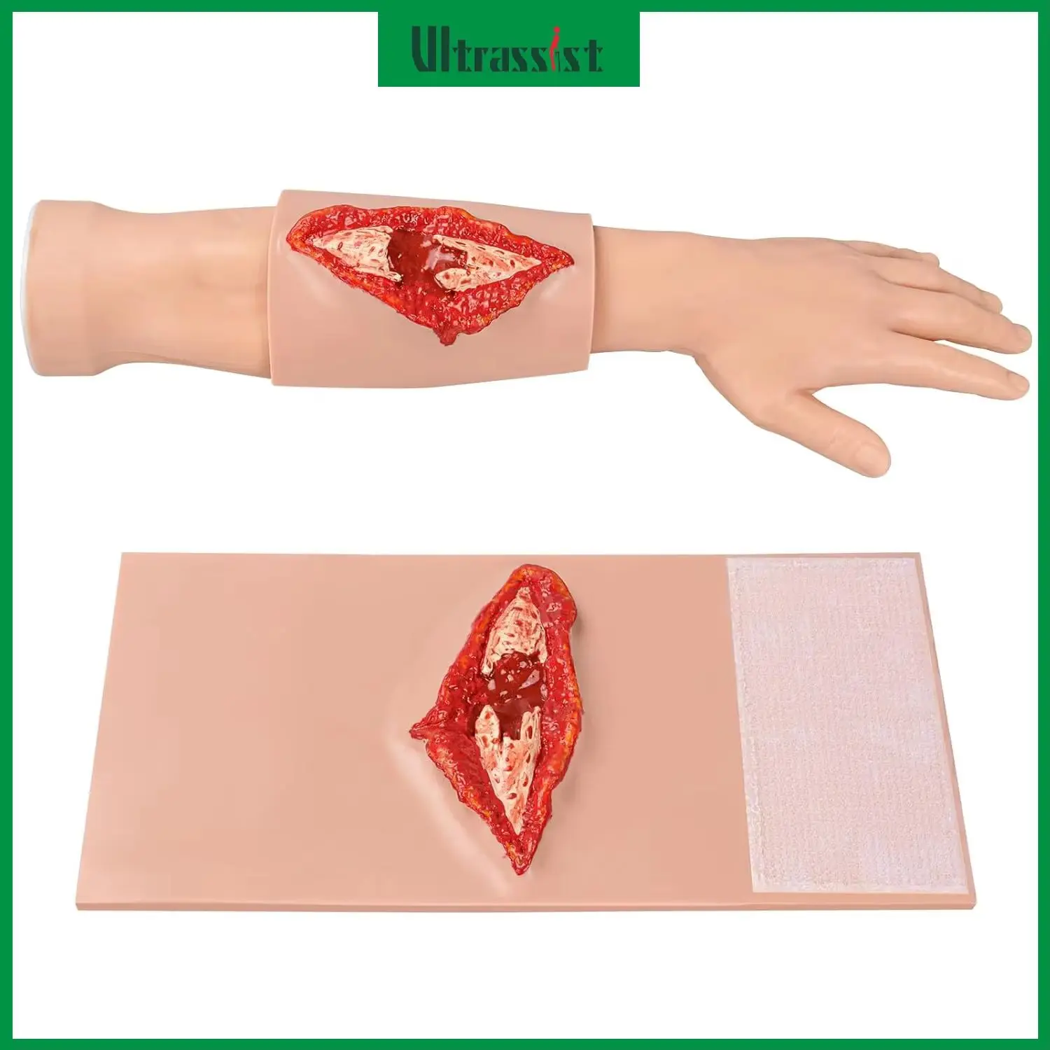 Ultrassist Fracture Wound Simulator Model Wearable Open Wound Care Packing Training Bleed Control for Medical Teaching Education