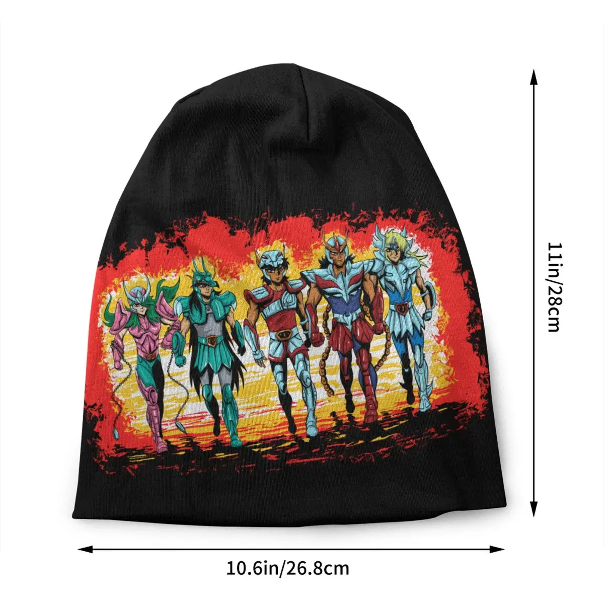 Classic Manga Saint Seiya Beanie Cap Unisex Winter Bonnet Knitting Hats Cool Outdoor Knights Of The Zodiac Skullies Beanies Caps