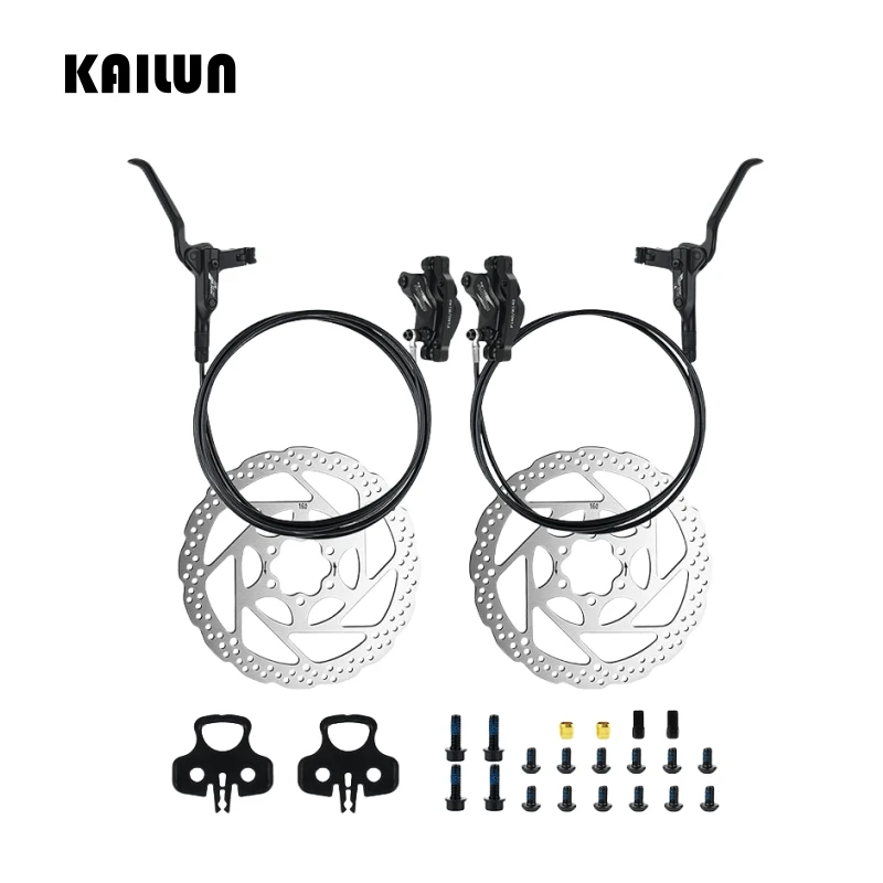 

Mountain bike four piston hydraulic brake, high-quality aluminum alloy oil disc brake, double-sided brake, hydraulic disc brake