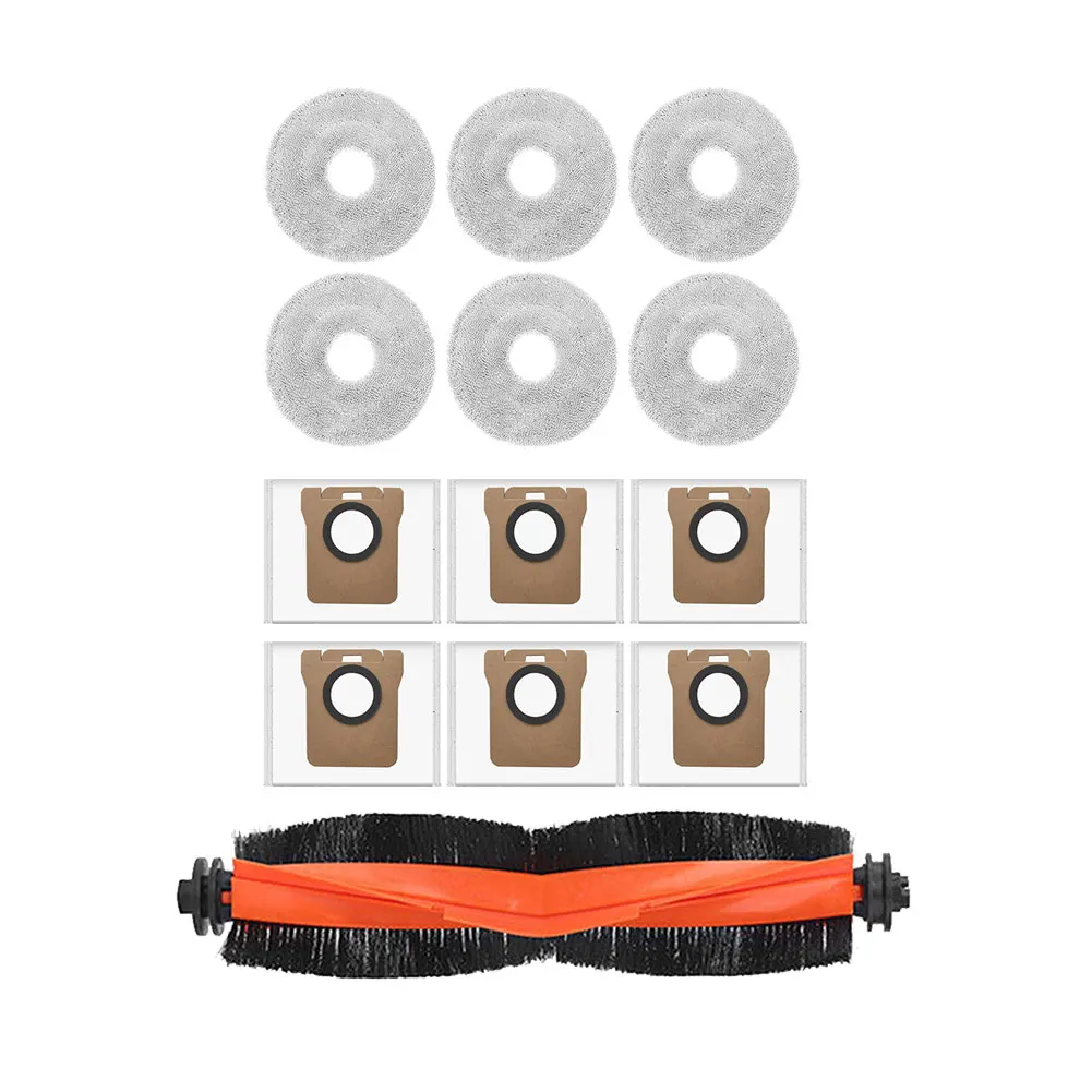 

13Pcs Main Brush Mop Cloth Dust Bag For Xiaomi M40 D110CN Robot Vacuum Cleaner Accessories Rubber Nylon V Shape