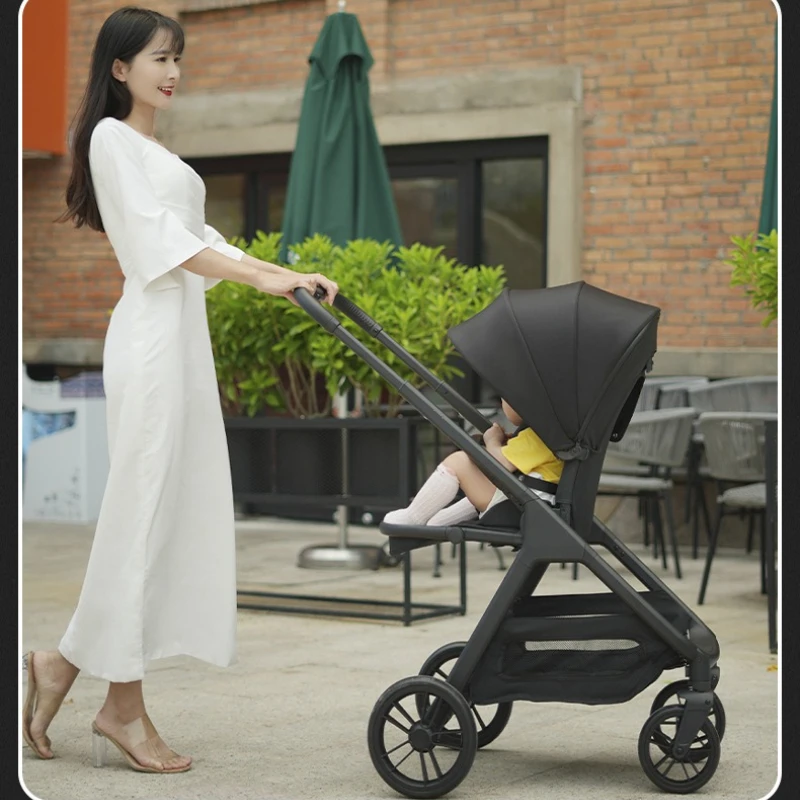 

High-end Baby Stroller That Can Sit or Lie Down, Lightweight, Foldable, Two-way High-view Baby Newborn Stroller