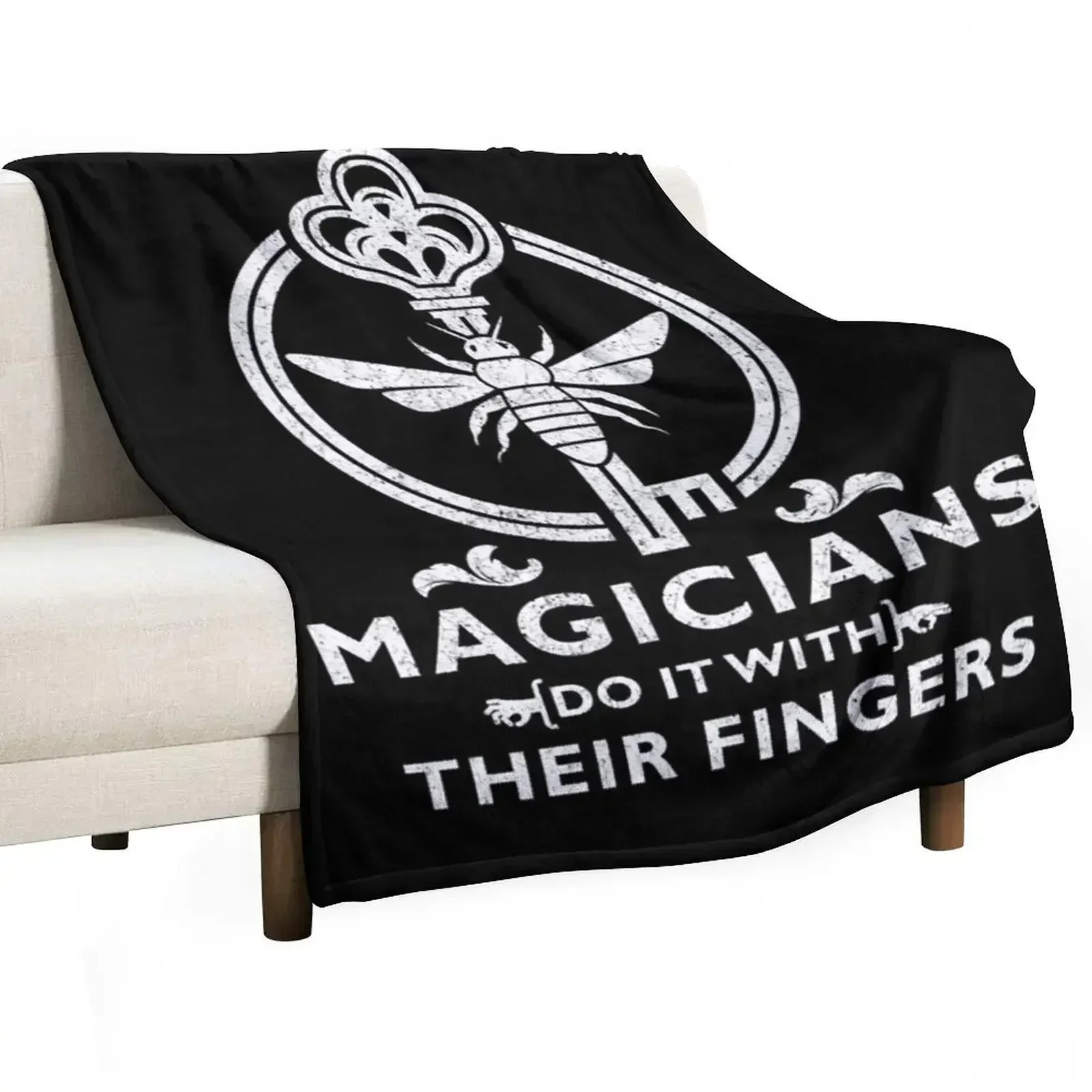 Day Gifts Magicians Do It With Their Fingers Halloween Throw Blanket Sofa Throw Softest wednesday Cute Plaid Blankets