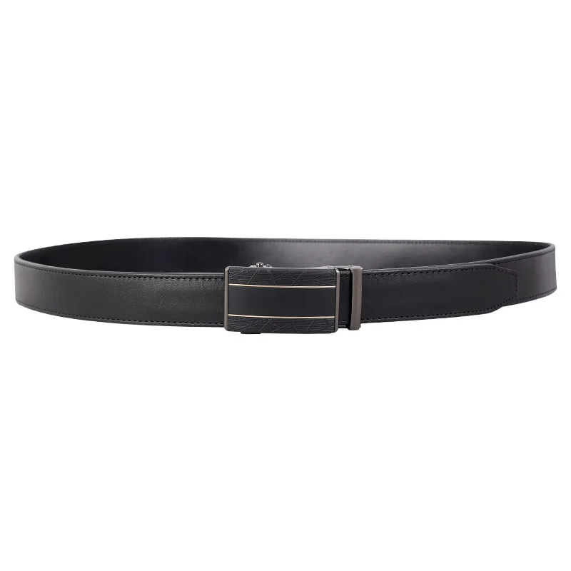 Ceinture en cuir véritable pour homme, 2024 cuir véritable, haut de gamme, pur cuir de cercle, boucle automatique, ceinture en jean