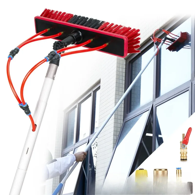 Solar Panel Cleaning Kit Window Washer System Water Fed Pole 26-60FT Extendable Brush Tool