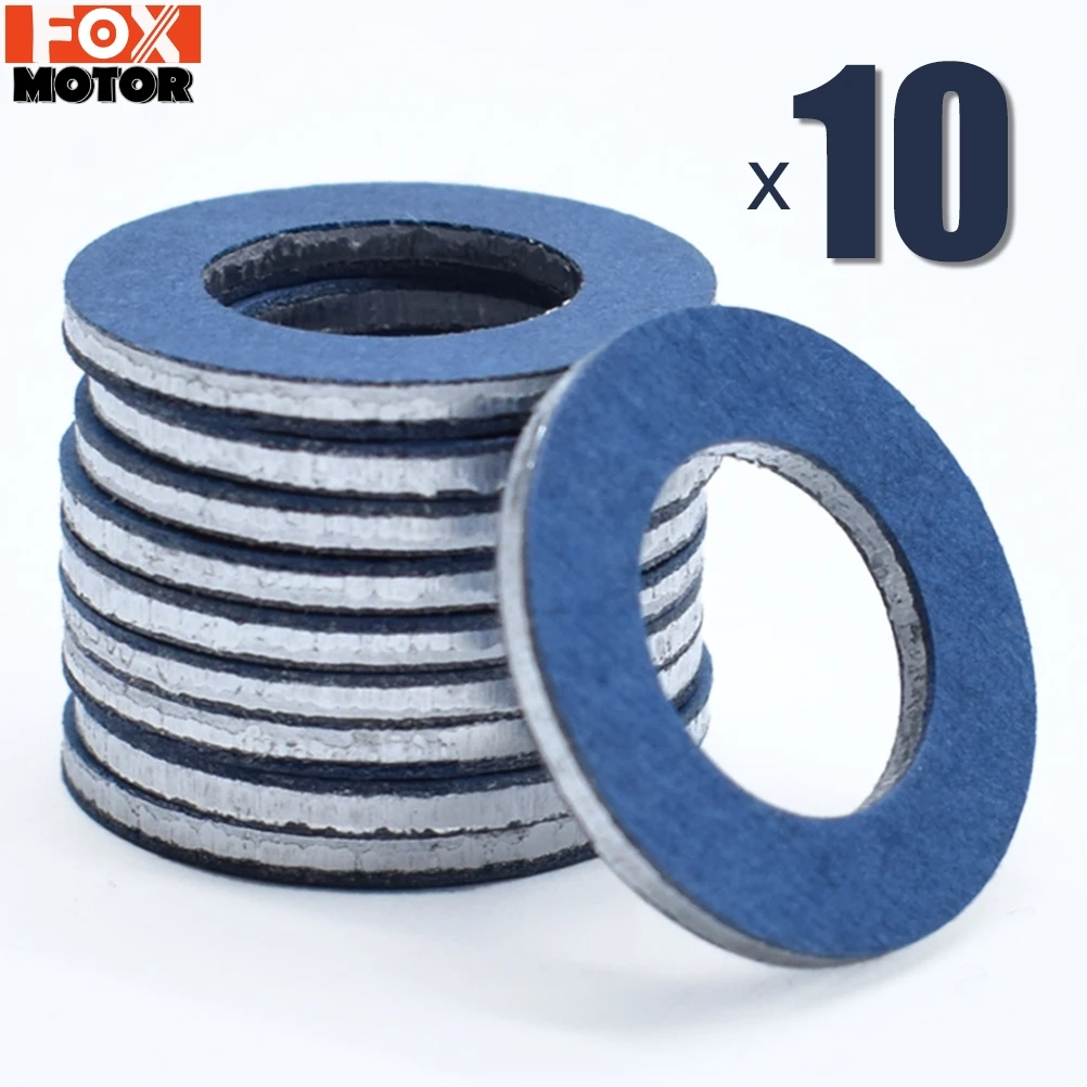 10pcs Engine Oil Drain Plug Seal Washer Gasket Rings For Toyota Camry Corolla 4Runner Highlander OE# 90430-12031 Car Accessories