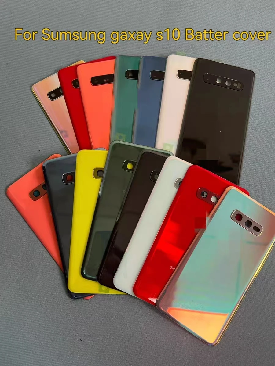 Задняя крышка для аккумулятора Samsung Gaxay S10, чехол для сотового телефона, запасные части корпуса с рамкой для камеры