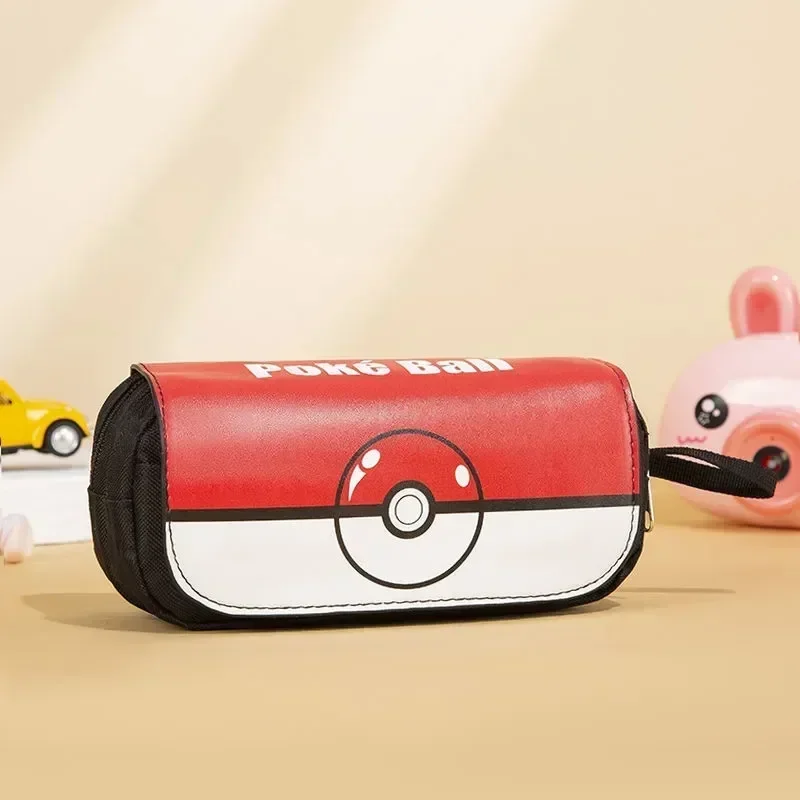 New Pokemon Pencill Case School Cartoon Pikachu Black Pen Bag School Supplies Stationery Schoolbag Birthday Party Kids Gifts