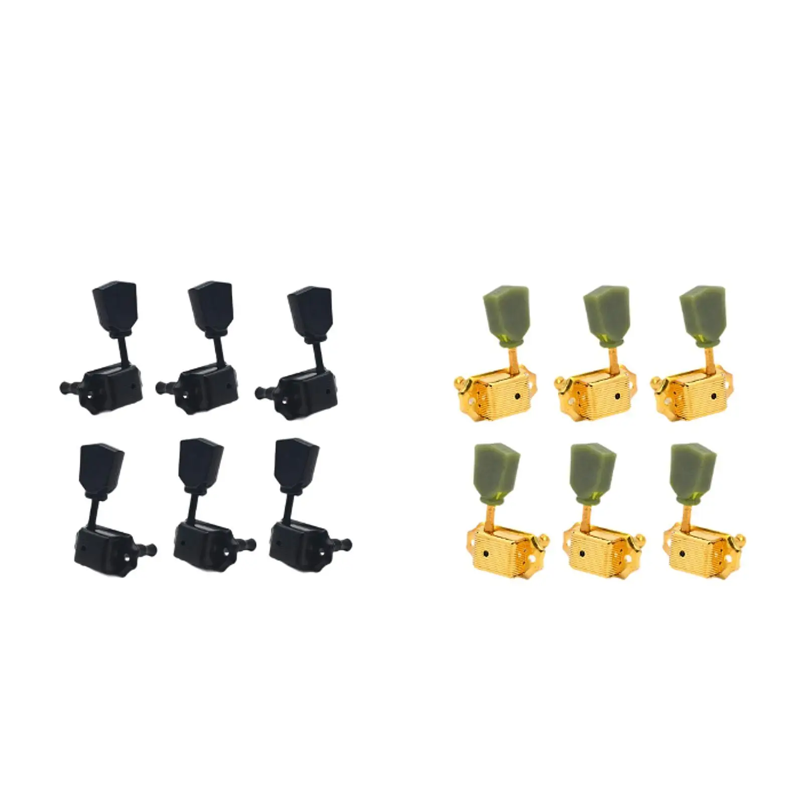 Guitar Tuning Pegs Semi Closed 3 Left and 3 Right Vintage Design Resin Jade Guitar Tuning Knobs Acoustic Electric Guitar Parts