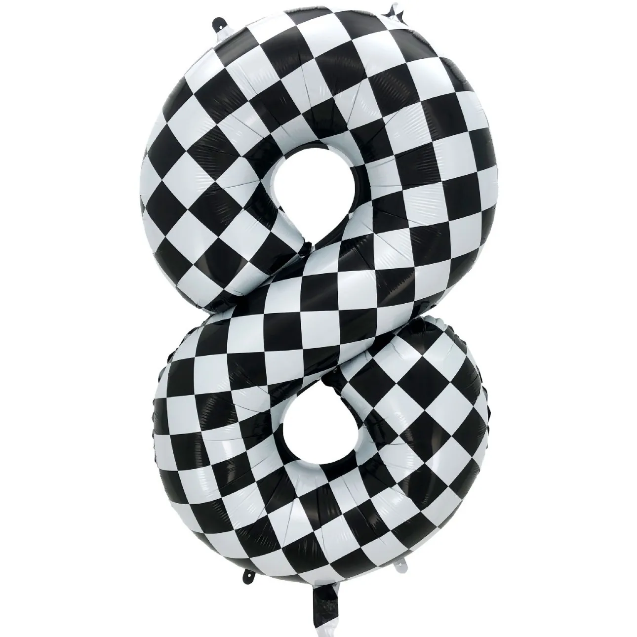 40 Zoll karierter digitaler Ballon, große schwarz-weiße Zahl 0–9, Folienballons für Rennwagen, Geburtstag, Motor, Party, Dekoration – Detail 17