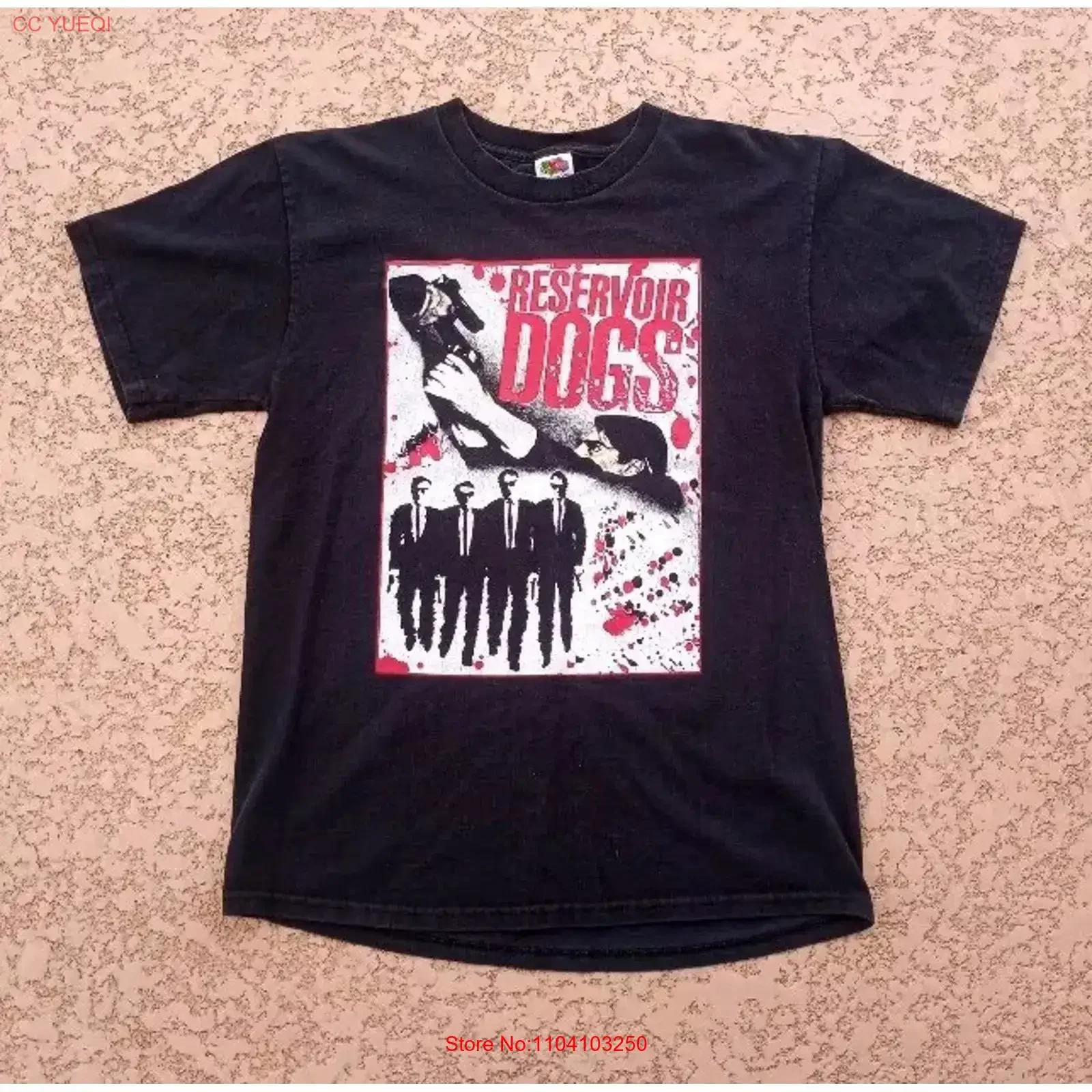 レア-ヴィンテージ-90年代-レザボア・ドッグス-映画プロモーションtシャツ-サイズl-クエンティン・タランティーノ-ヴィンテージ-ウォッシュド-カジュアル-デザイナー服-グラフィック