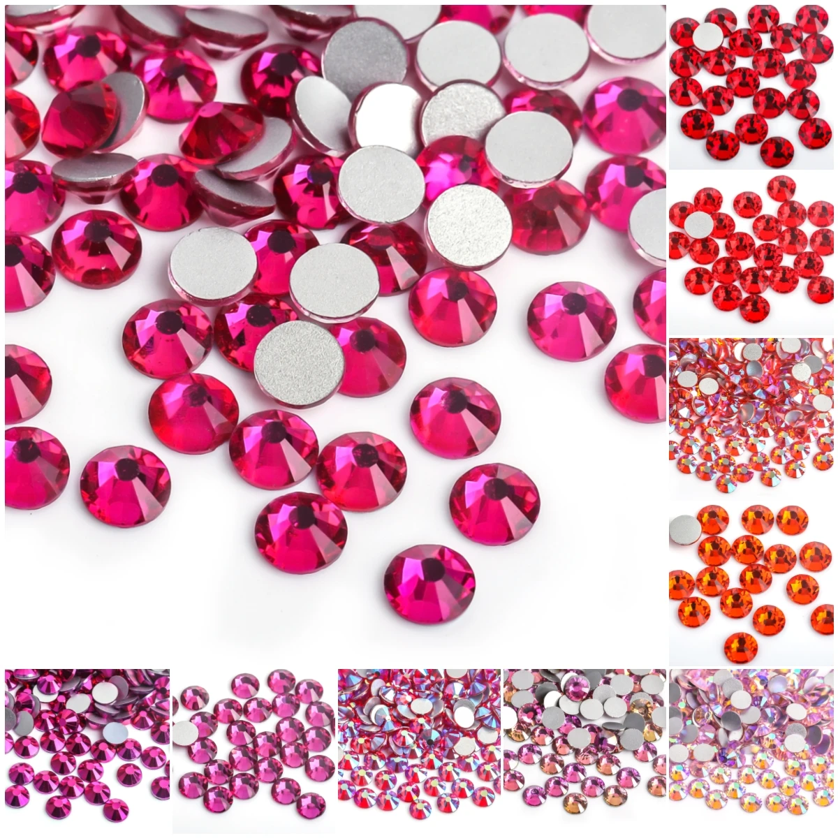 Glitter Crystal Non Hotfix Rhinestones Nails Crystals Diamond стразы diy Nail Accessories 네일파츠 for uñas Nail Charms Nail Art