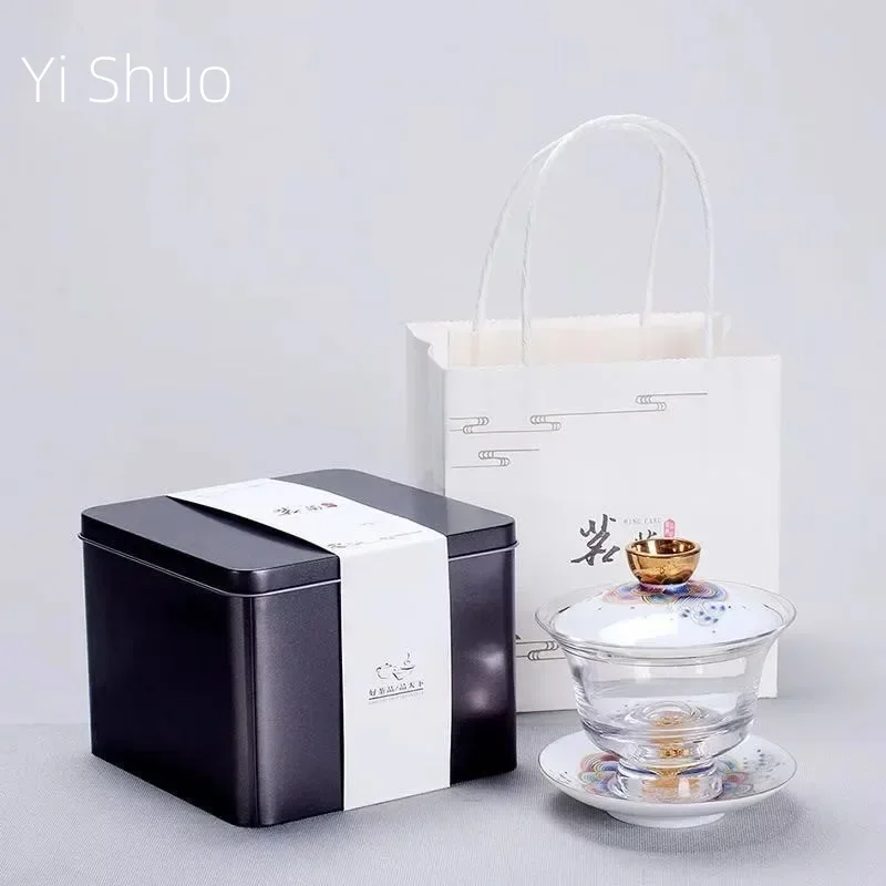 

Керамическая эмалированная стеклянная чашка Gai Wan Cha Venti Sancai, чайная чашка, генератор чая с ручным управлением, подарок для парня Gaiwan