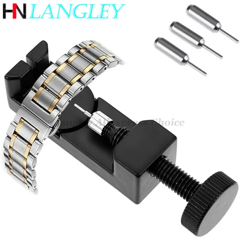 Watch Link Remover Kit Watch Band Removal Tool Watch Sizing Tool Watch Pin Removal Tool with 3 Extra Punch Pins for Watchmakers