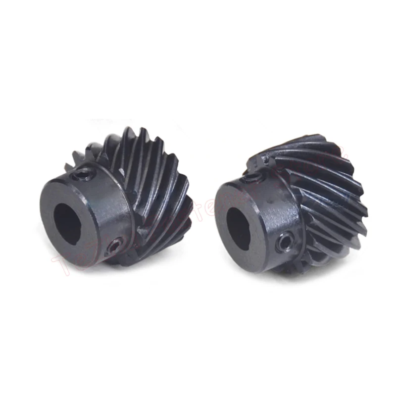 1pc 1M 45 Degree Helical Gear 12 13 14 15 16 18 20 Teeth 45# Steel Gear D Hole 5x4.5/6x5.5/8x7/8x7.5/10x9mm Left/Right Spiral