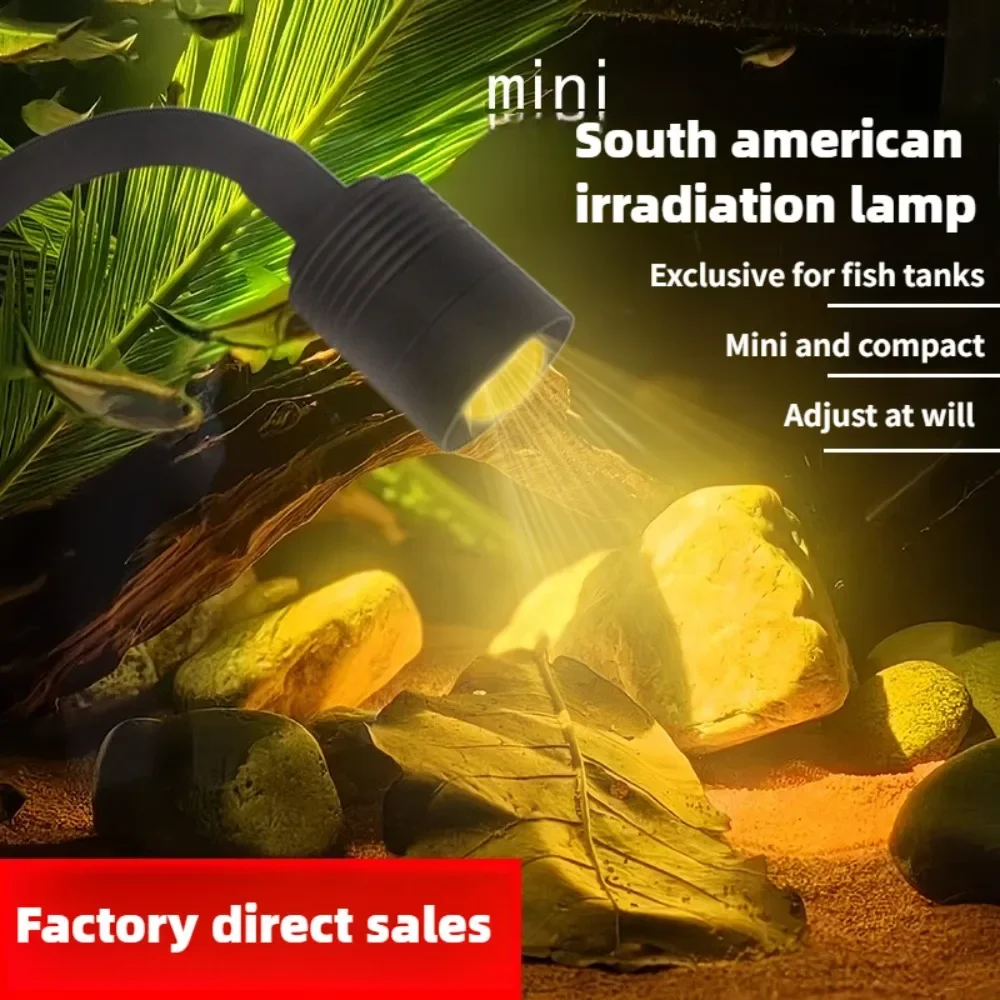 Aquarium LED Light,3W Mini Fish Tank Spotlight Clip on USB Pecera  LED Fixture,Multi-color Light Reef  Aquarium Accessories