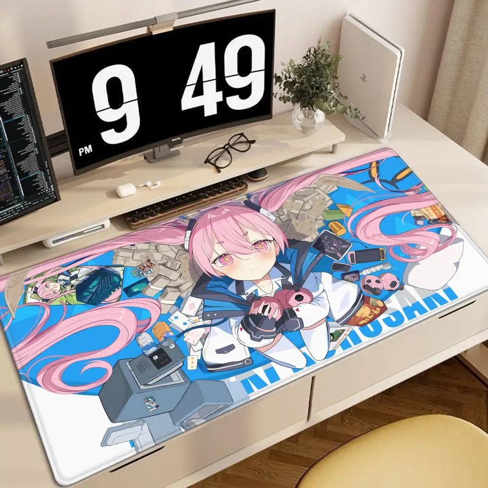 Cool Game Cute Kurosaki Koyuki Blue Archive Non-Slip Rubber Mouse Pad With Lock Edge Game Play Mats For Notebook Pc Mousepads