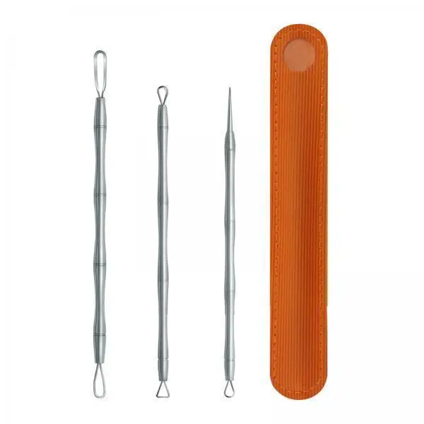 Tool Set Stainless Steel Blackhead Remover Pack Double-ended Extractor for Spot and Zit Popping