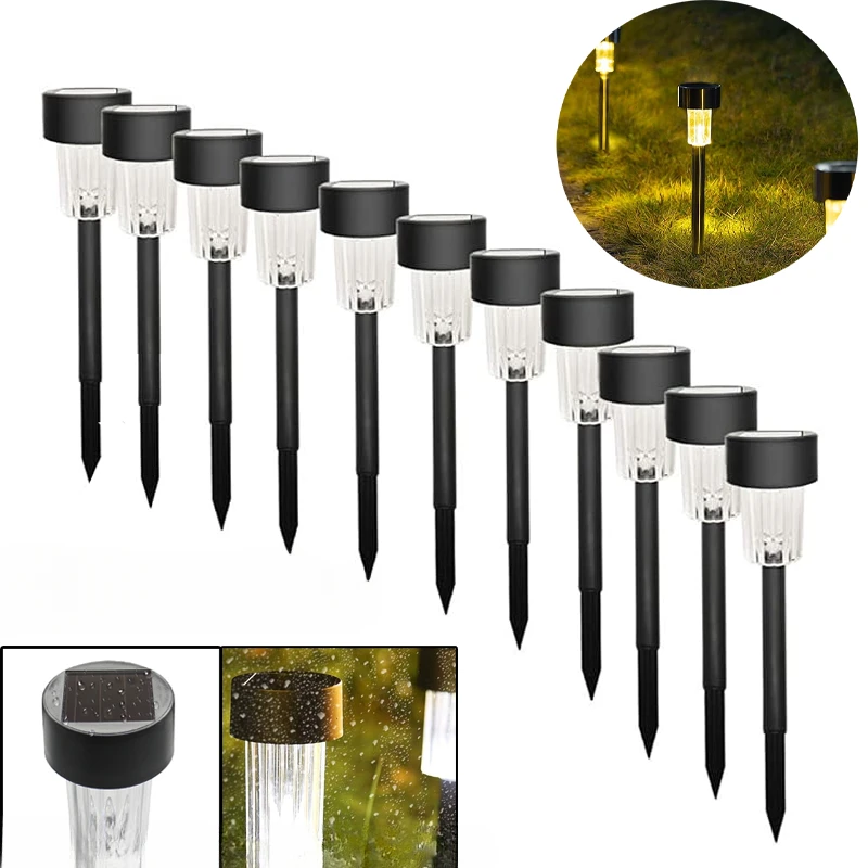 Solar Outdoor Lights Garden Lamp Solar Powered Waterproof Landscape Path Outdoor for Yard Backyard Lawn Patio Decorative