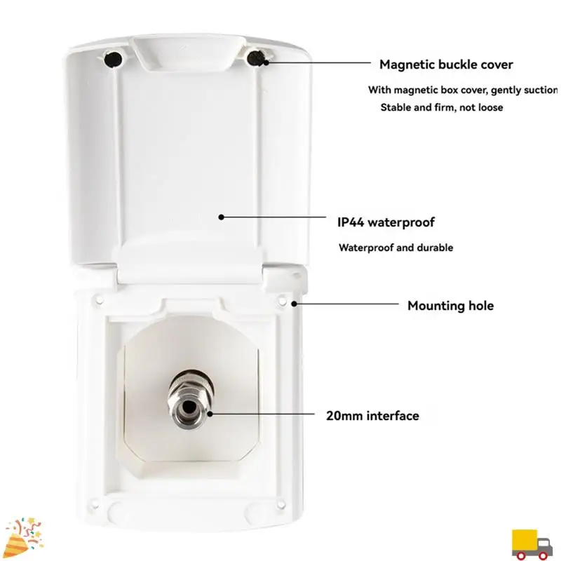 

RV Caravan Accessories Water Inlet Outlet Hatch Filter Lockable Cover With 20Mm Adapter Nozzles For Boat Marine RV Car