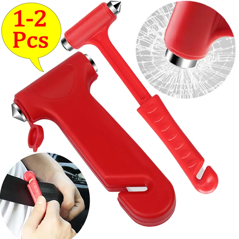 

Multi-function Emergency Car Safety Escape Hammer Two-in-One Glass Window Breaker Seat Belt Cutter Portable Rescue Escape Tools