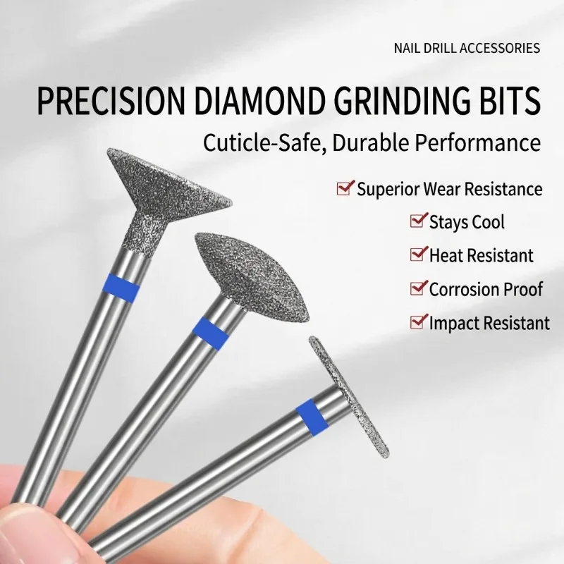 

Professional Diamond Nail Drill Bit UFO Shape High Hardness Sanding Head for Foot Care Remove Dead Skin Callus Nail Drill Bit