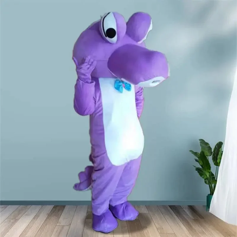 Disfraz de mascota dragón para niños adultos, traje de Cosplay, disfraz de fiesta peluda elegante, traje de pelo