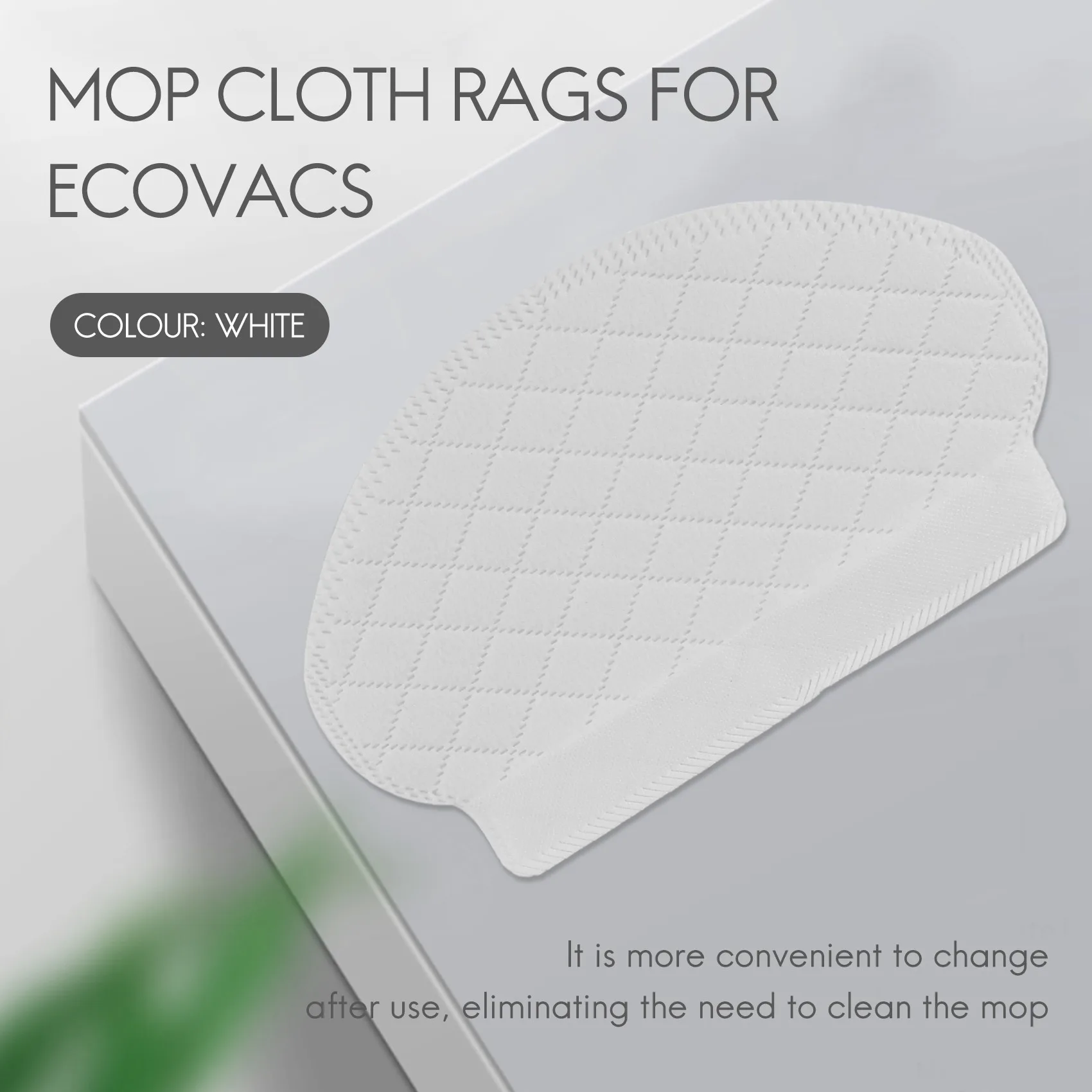 AD11 40Pcs Disposable Mop Cloth Rags for Ecovacs Deebot Ozmo 950 920 905 Robotic Vacuum Cleaner Moping Cloths